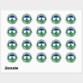 Lesotho Round Emblem Ronde Sticker (Vel)