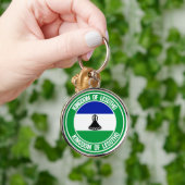 Lesotho Round Emblem Sleutelhanger (Hand)