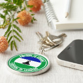 Lesotho Round Emblem Sleutelhanger (Zijkant)