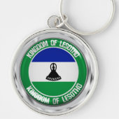 Lesotho Round Emblem Sleutelhanger (Voorkant)