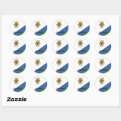 Lesotho Roundel kwaliteitsvlag Ronde Sticker (Vel)