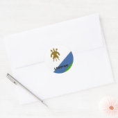 Lesotho Roundel kwaliteitsvlag Ronde Sticker (Envelop)