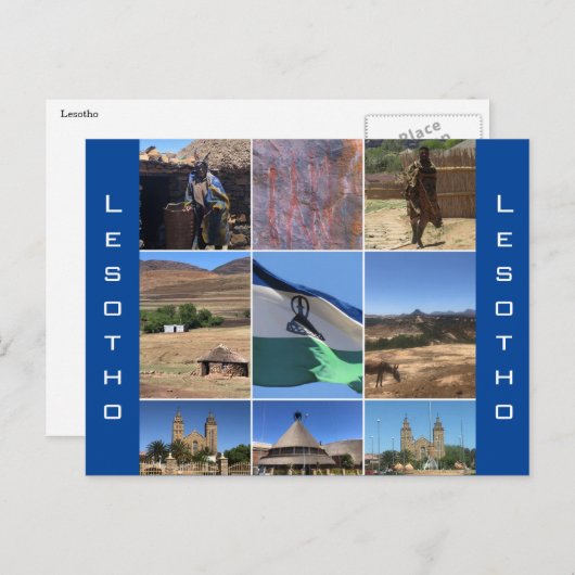 lesotho scènes briefkaart (Voorkant / Achterkant)