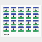 Lesotho Vierkante Sticker (Vel)