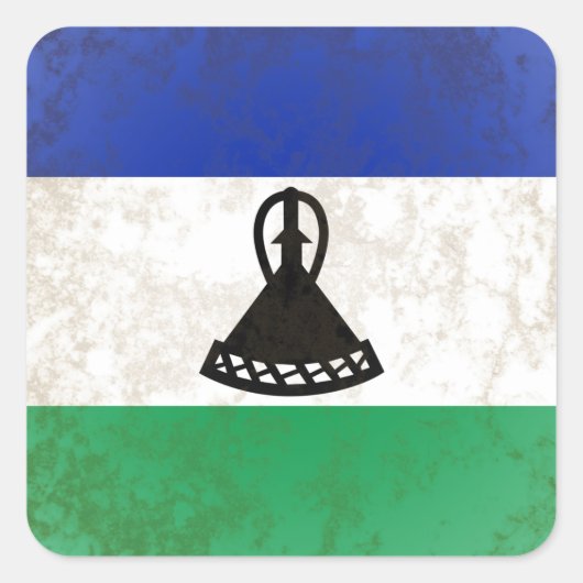 Lesotho Vierkante Sticker (Voorkant)