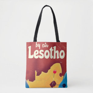 Lesotho Vintage reisvluchtposter Tote Bag