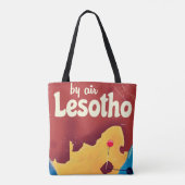 Lesotho Vintage reisvluchtposter Tote Bag (Achterkant)