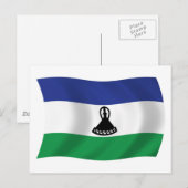 Lesotho Vlag Ansichtkaart Briefkaart (Voorkant / Achterkant)