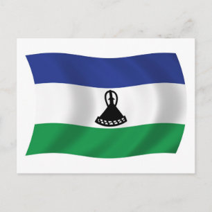 Lesotho Vlag Ansichtkaart Briefkaart