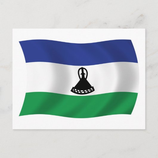 Lesotho Vlag Ansichtkaart Briefkaart (Voorkant)