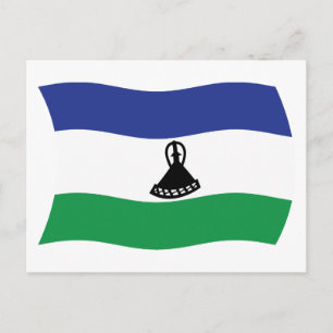 Lesotho Vlag Ansichtkaart Briefkaart