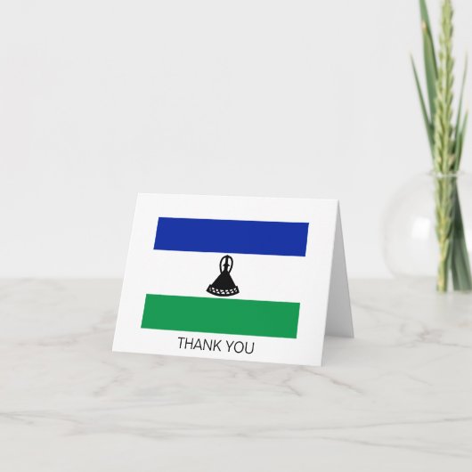 Lesotho Vlag Bedankkaart (Voorkant)