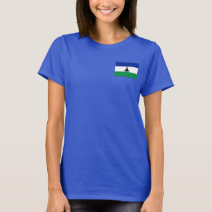 Lesotho Vlag en Kaart dk T-Shirt