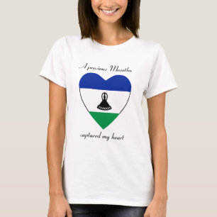Lesotho Vlag Hart T-Shirt