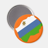 Lesotho vlag kaart magneet (Voorkant / Achterkant)