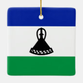 Lesotho Vlag Keramisch Ornament (Achterkant)