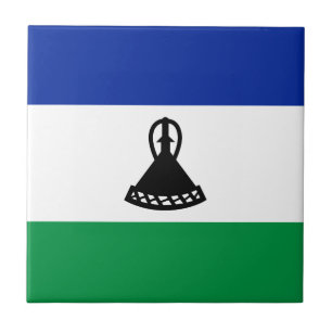 Lesotho Vlag Keramische Tegels Tegeltje