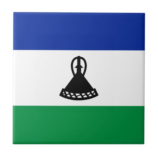 Lesotho Vlag Keramische Tegels Tegeltje (Voorkant)