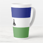 Lesotho vlag latte mok (Rechterhoek)