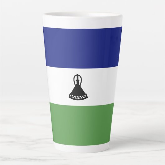 Lesotho vlag latte mok (Voorkant)