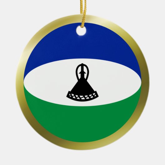 Lesotho Vlag Ornament (Voorkant)