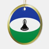 Lesotho Vlag Ornament (Links)