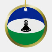 Lesotho Vlag Ornament (Achterkant)