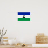 Lesotho Vlag Poster (Keuken)