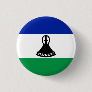 Lesotho Vlag Ronde Button 3,2 Cm