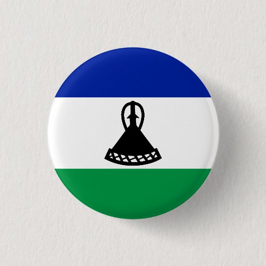 Lesotho Vlag Ronde Button 3,2 Cm (Voorkant)