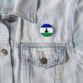 Lesotho Vlag Ronde Button 3,2 Cm (In situ)