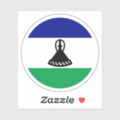 Lesotho Vlag Ronde Sticker (Vel)