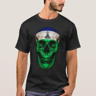 Lesotho Vlag Schedel Basotho Wortels Trots Patriot T-shirt