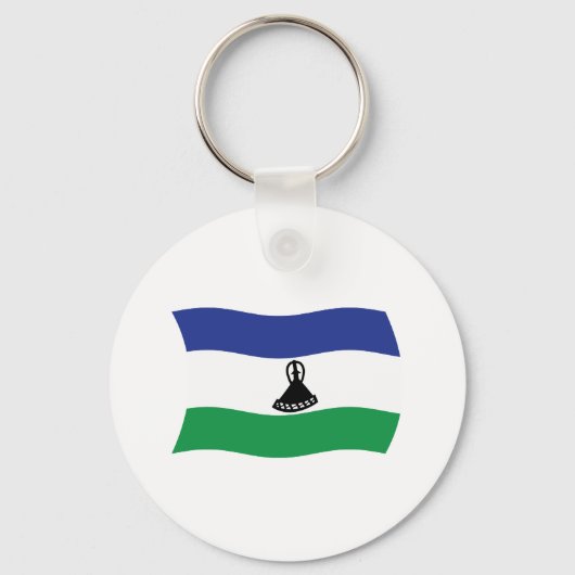 Lesotho Vlag Sleutelhanger (Voorkant)