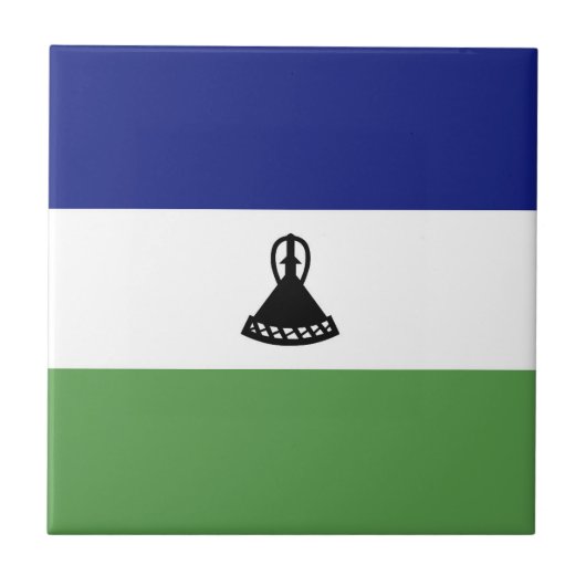 Lesotho vlag tegeltje (Voorkant)