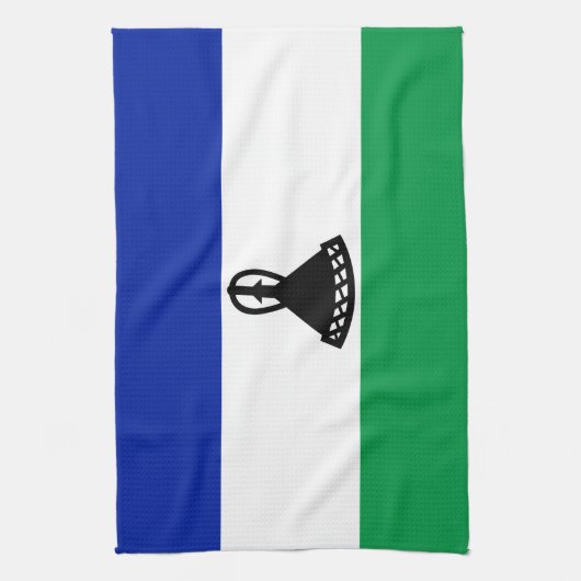 Lesotho-vlag Theedoek (Verticaal)