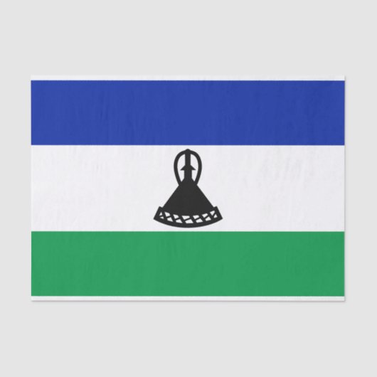 Lesotho Vlag Tissuepapier (Voorkant)
