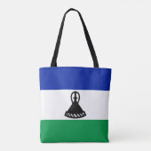 Lesotho Vlag Tote Bag (Achterkant)