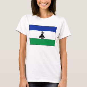 Lesotho Vlag x Kaart T-shirt