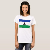 Lesotho Vlag x Kaart T-shirt (Voorkant volledig)