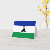 Lesotho-vlagnotitie Kaart (Gele Bloem)