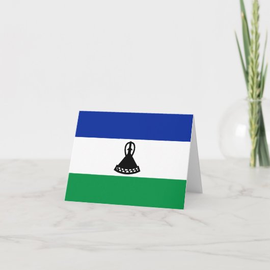 Lesotho-vlagnotitie Kaart (Voorkant)