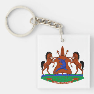 Lesotho wapen wapenschild vlag land symbool herald sleutelhanger
