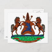 Lesotho-wapenschild Briefkaart (Voorkant / Achterkant)