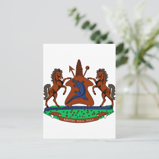 Lesotho-wapenschild Briefkaart (Staand voorkant)