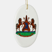 Lesotho-wapenschild Keramisch Ornament (Rechts)