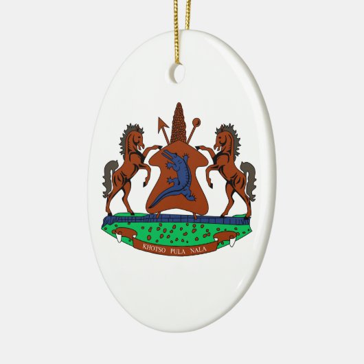 Lesotho-wapenschild Keramisch Ornament (Links)