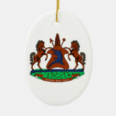 Lesotho-wapenschild Keramisch Ornament (Voorkant)