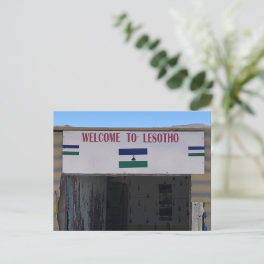 lesotho welkom briefkaart (Staand voorkant)