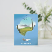 Lesotho Zuid-Afrika Ski poster Briefkaart (Staand voorkant)